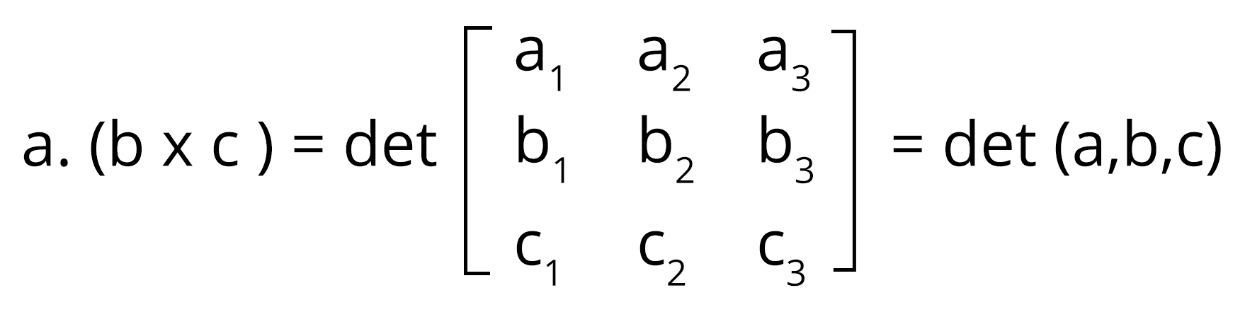 Scalar triple product of Vector